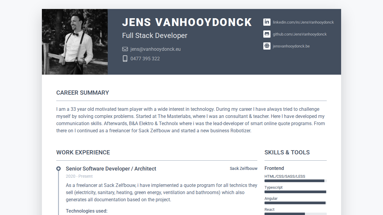 Screenshot https://jensvanhooydonck.be/