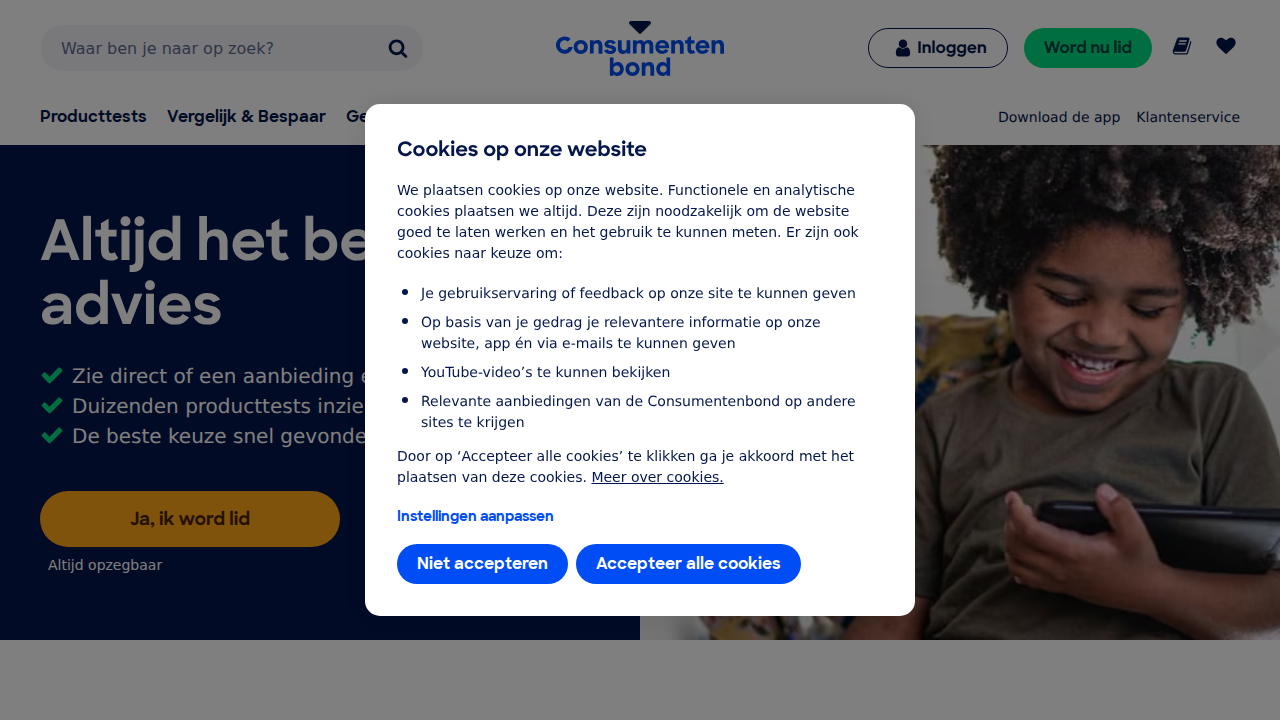 Screenshot https://consumentenbond.nl/