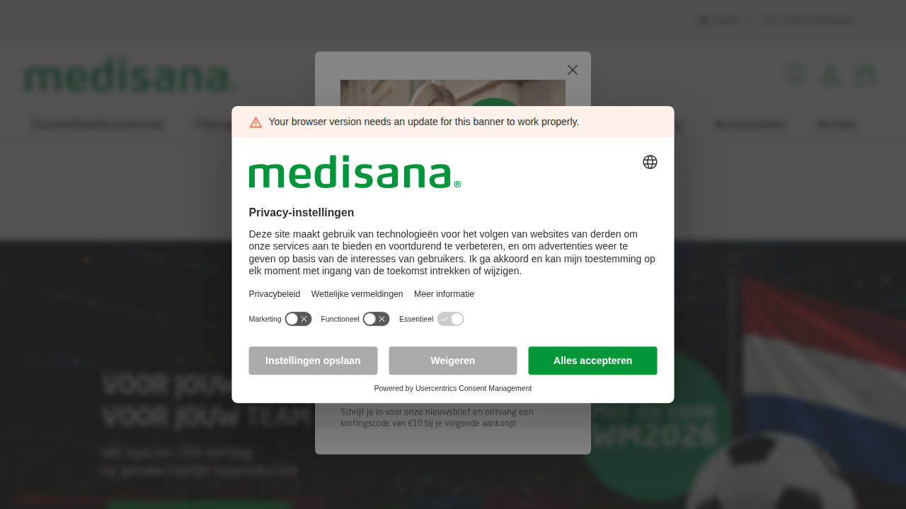 Screenshot https://medisana.nl/